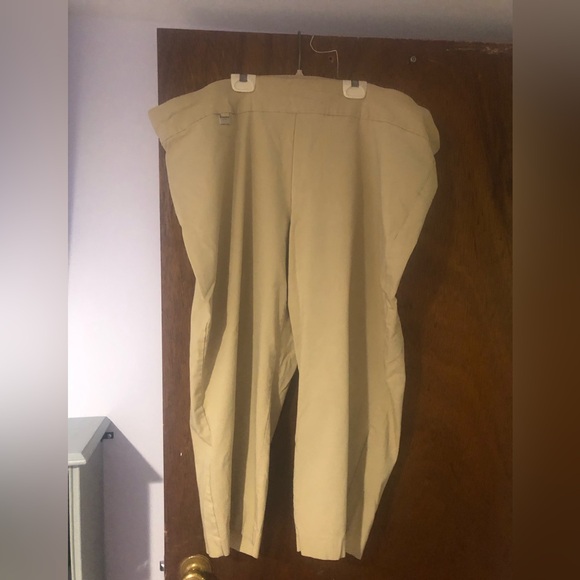 Alfani tan capris, Size 28. Body: rayon/nylon/spandex; panel: nylon/spandex - Picture 3 of 5